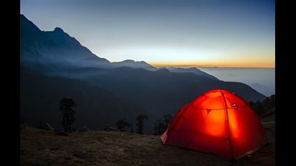 Camping tent area