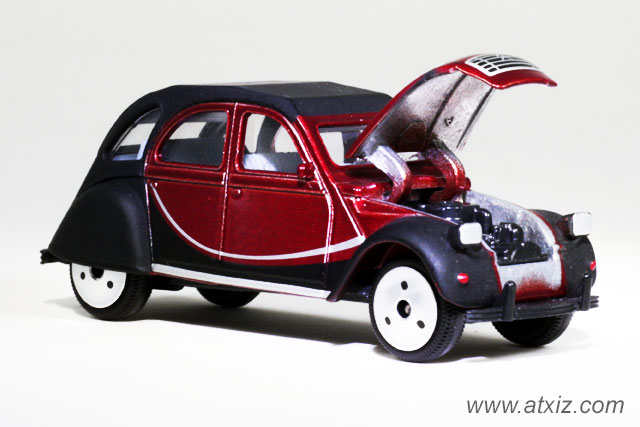 Majorette Citroen 2CV Red Black Engine