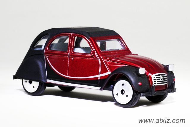 Majorette Citroen 2CV Red Black Engine