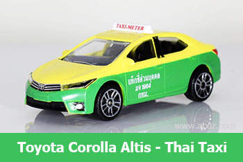 Majorette Taxi Thai Green Yellow