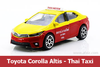 Majorette Thai Taxi Red Yellow