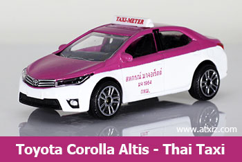 Majorette Taxi Thai White Pink