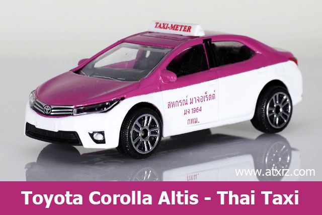 Majorette Thai Taxi White Pink