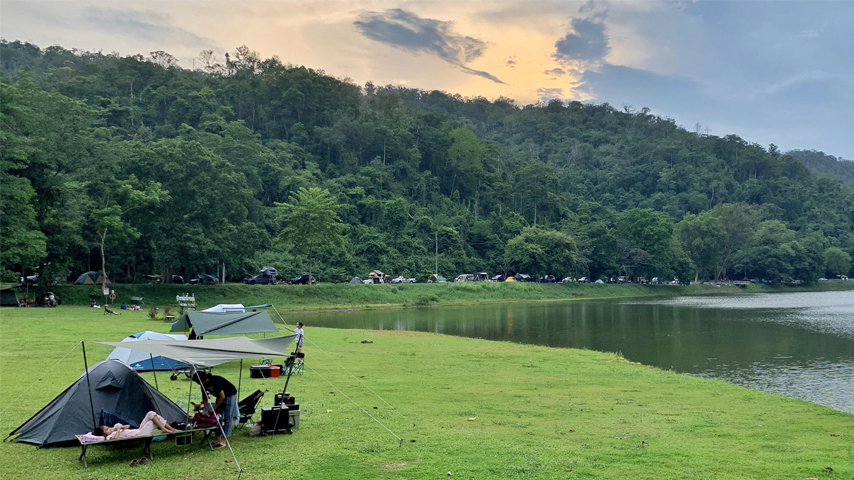 กางเต็นท์สระบุรีอุทยานแห่งชาติน้ำตกสามหลั่น